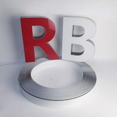 4cm-14cm Breedte Aluminium Kanaal Letter Trim Letterform Sign Trim Cap