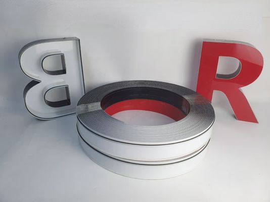 Trim Cap Roll 30m Wit-Rode Aluminium spoel voor Channel Letter
