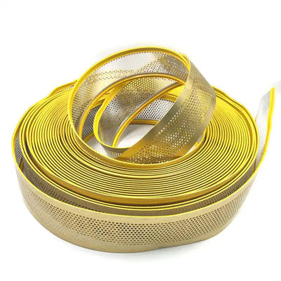 Goud aluminium tape spoel met gevouwen rand woord teken geborstelde aluminium spoel strip