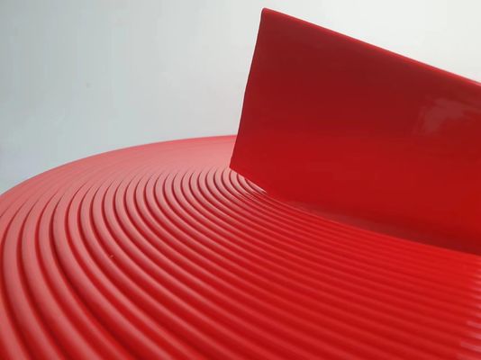 Rood aluminium rubber trim cap met geborsteld oppervlak voor signage toepassingen