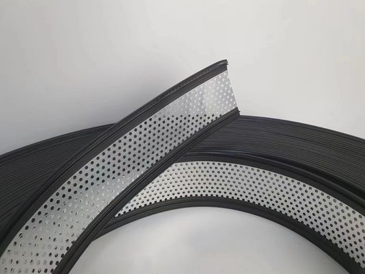 Kleurrijke rubber trim cap legering spoel J type trim cap roll zwart kleur signage oplossing